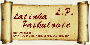 Latinka Paskulović vizit kartica